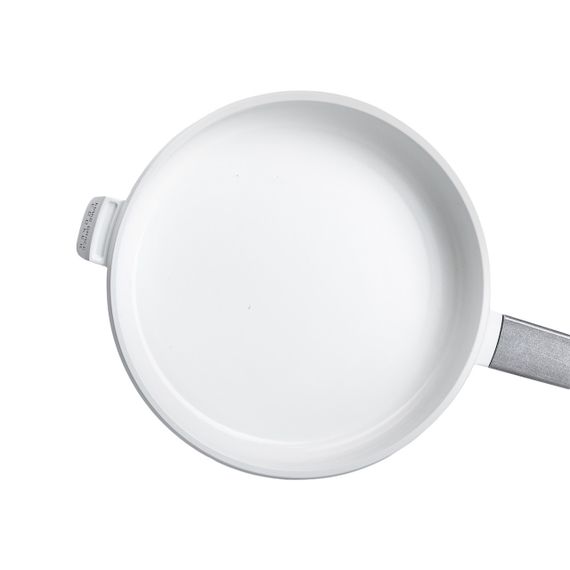 Алюминиевая сковорода с керамическим антипригарным покрытием 2 л Ø 24 см белая MGC | Зображення 1