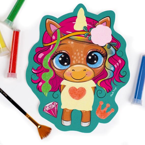 Набор для творчества "Sand Art Веселые друзья" VT4501-01, 5 флаконов с песком | Зображення 3