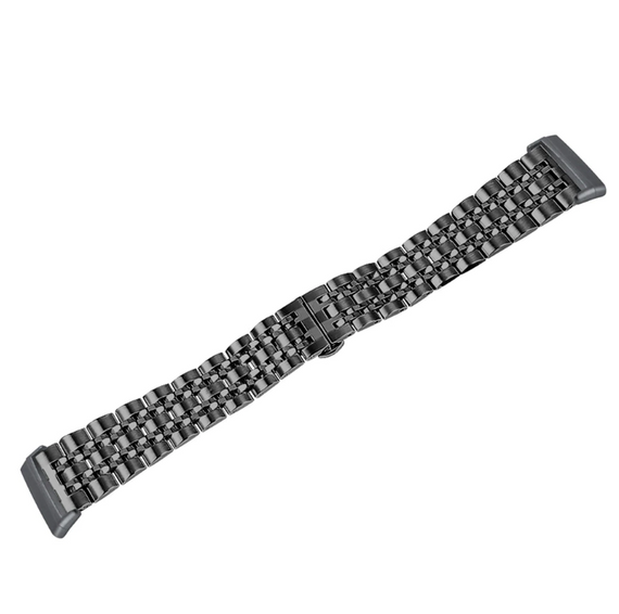 Металевий ремінець Primolux Steel Link для годинника Fitbit Versa 4 / Fitbit Sense 2 - Black | Зображення 2