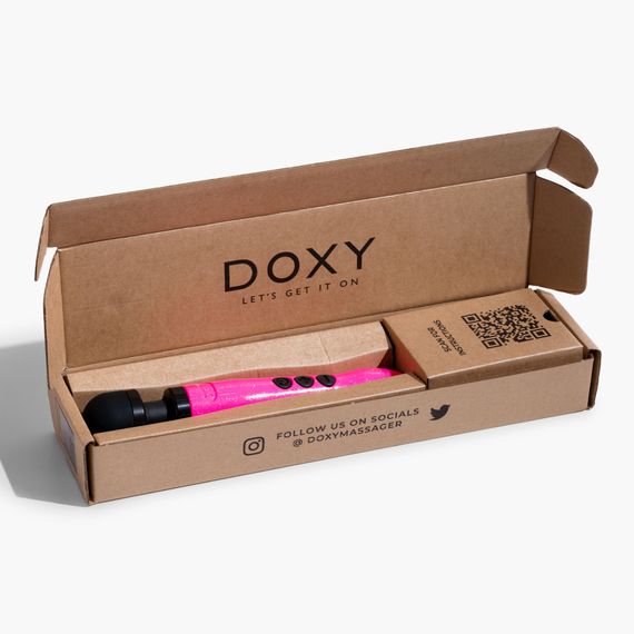 Вібромасажер DOXY Die Cast 3 Hot Pink, дуже потужний, живлення 220В, металевий корпус | Зображення 8