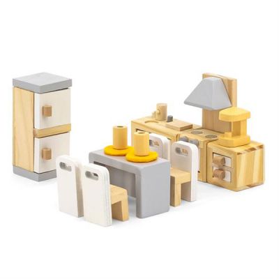 Ігровий набір Viga Toys Дерев&apos;яні меблі для ляльок PolarB Кухня і їдальня (44038) | Зображення 1