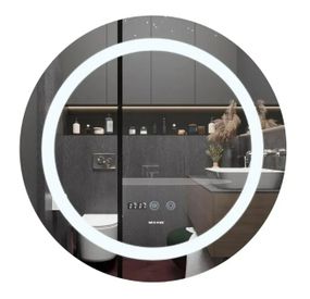 Дзеркало Mixxus PLAIN MC02-80 з LED Touch, Anti-fog, димером, регулюванням яскравості, годинником (MI6931)