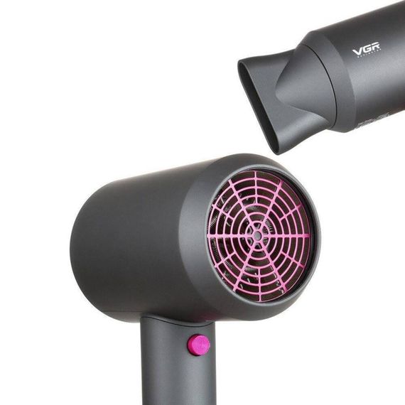 Профессиональный фен для сушки и укладки волос 1800-2000 ВТ, VGR V400 / Мощный фен с холодным и горячим | Зображення 3