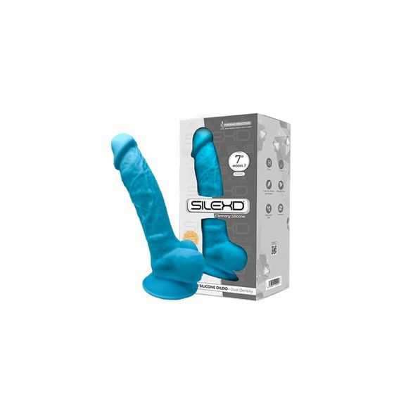 Фалоімітатор реалістичний з яєчками SILEXD ZM01 на присосці, блакитний sexstyle | Зображення 1