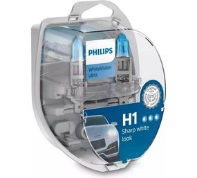 12258WVUB1 (PHILIPS) H1 WhiteVision ultra +60% (3700K) B1 12V 55W P14,5s (заміна 12258WHVB1)