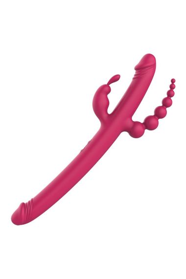 Вібратор із 4 стимулюючими кінцями Dreamtoys Anywhere Pleasure Vibe Essentials, рожевий sexstyle | Зображення 2