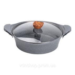 Алюмінієва каструля Ø 30 см Мармур з антипригарним покриттям сірий MGC HP-4-413G