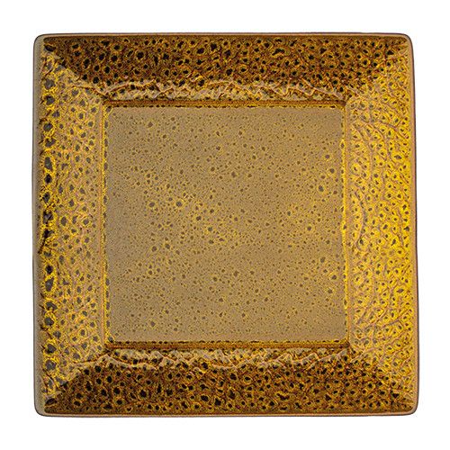Тарелка квадратная подставная Losk Dec Marron Yellow L0480-XY4610A 27 см желтая