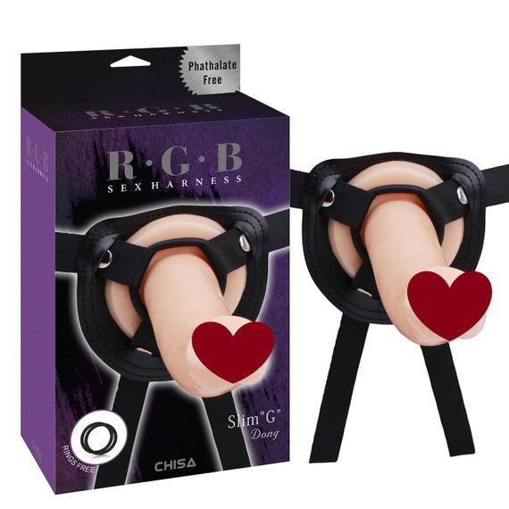 Страпон RGB Sex Harness Slim G Dong Sex Aura