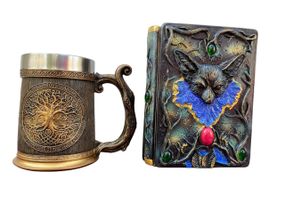 Подарунковий набір Кухоль 3D Друїд Ігграсиль і Блокнот 3D «Лісовий Грімуар Лиси»