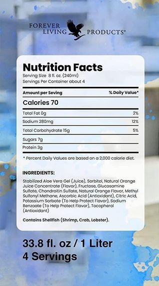 Алое віра для суглобів, Forever Freedom, Forever Living, сік, апельсиновий смак, 1 літр | Зображення 1