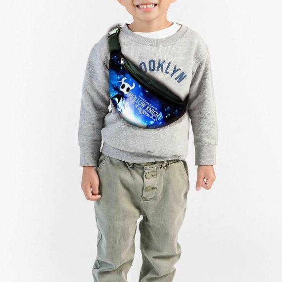 Сумка-бананка  "Hollow Knight" з принтом, 32х15см, дитяча, молодіжна (00099)