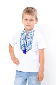 Вишиванка для хлопчика з коротким рукавом Носи своє 152 Білий (p-14750-167529)