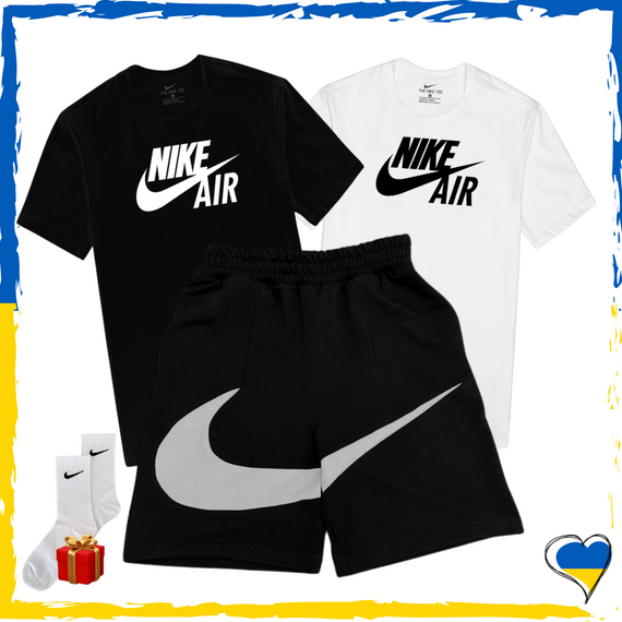Комплект шорти Nike Big Swoosh та футболки 2шт Nike. Комплект Найк Біг Свуш XS/S