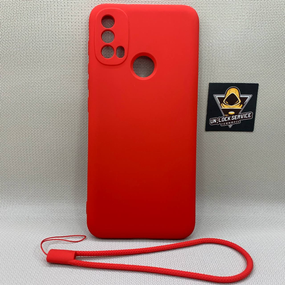 Motorola E20 SoftTouch Silicone Протиударний чохол софт тач Червоний