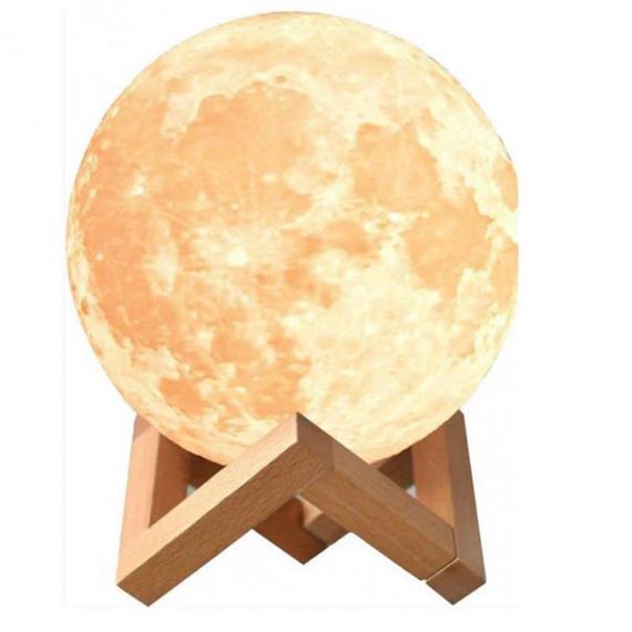 Нічник світиться місяць Moon Lamp 18 см, Ночник дитячий для кімнати, Дитячий нічник безпечний для дитини | Зображення 5