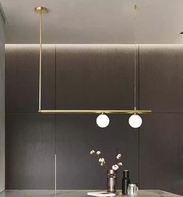 Люстра стельова на 2 лампочки 26443 Бронза 53-100х12х78 см.