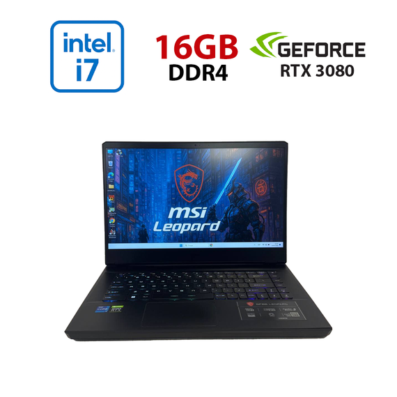Ігровий ноутбук Б-класу MSI GP66 Leopard 11UH / 15,6" (1920x1080) IPS / Intel Core i7-11800H (8 (16) ядер по 1,9 - 4,6 ГГц) / 16 ГБ DDR4 / 1000 ГБ SSD / nVidia GeForce RTX 3080, 8 ГБ GDDR6, 256-біт / WebCam б/в