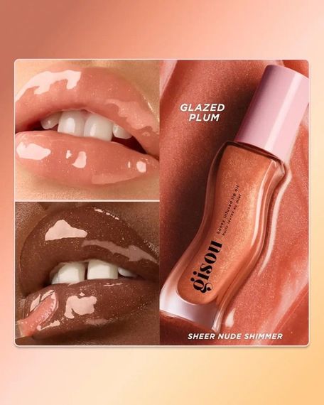 Масло для губ Gisou honey infused lip oil - Glazed Plum (8 ml) | Зображення 2