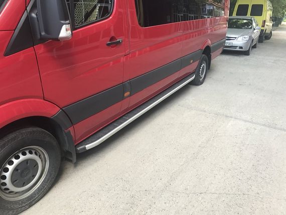 Боковые пороги Fullmond (2 шт, алюм) Средняя база для Volkswagen Crafter 2006-2017 гг | Зображення 1