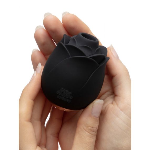 Кліторальний стимулятор у формі троянди Fifty Shades of Grey Rose Clitoral Suction чорного кольору Sex Aura | Зображення 5