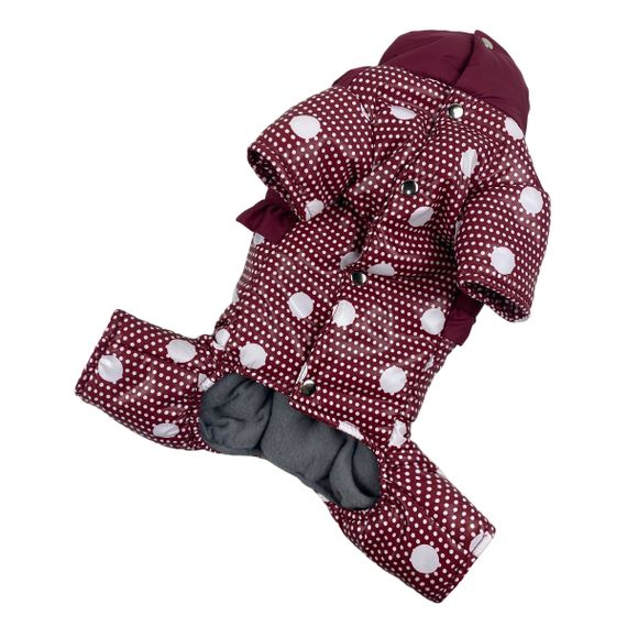 Зимовий комбінезон для дівчаток рюша горошок AD-18 | Зображення 2