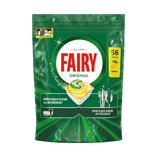 Капсули для посудомийної машинки FAIRY Оріджінал Все в Одному з ароматом лимону 56 шт