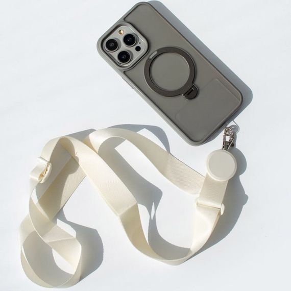 Шнурок для телефона (широкий) 150см White | Зображення 3