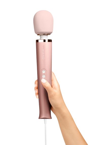 Вібратор мікрофон Le Wand POWERFUL PLUGIN, рожеве золото