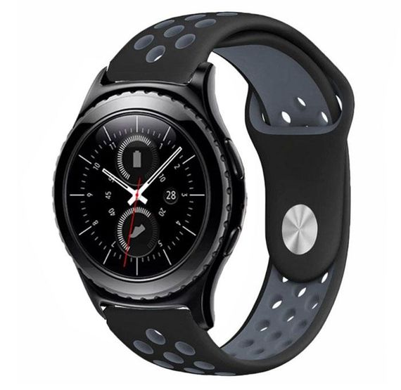 Спортивный ремешок Primo Perfor Sport для часов Samsung Gear S2 Classic SM-R372 / R735 - Black&Grey