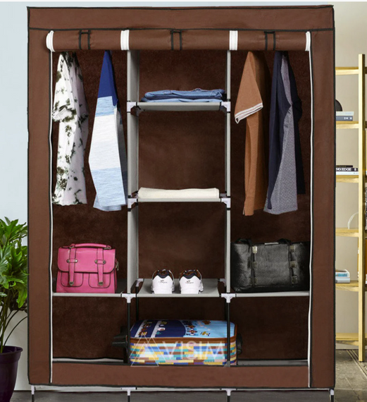 Складна тканинна шафа STORAGE WARDROBE 88130 на 3 секції, 130х45х175 см | Зображення 3