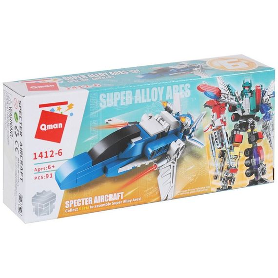 Дитячий Конструктор Qman 1412-1-6 транспорт, 79 дет  (Specter Aircraft)