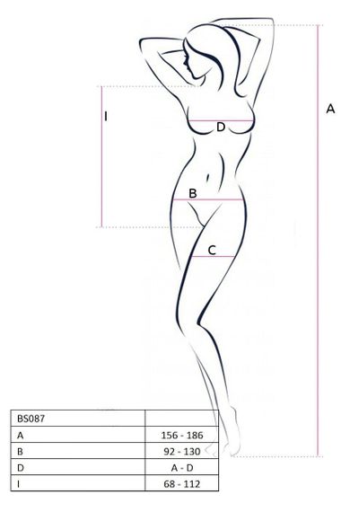 Бодістокінг у велику сітку Passion BS087 white, відкрита спина, халтер, з доступом sexstyle | Зображення 5