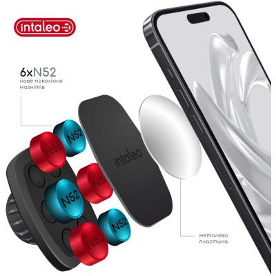 Универсальный автодержатель Intaleo CM05GG 6xN52 Black (1283126576003) | Зображення 1