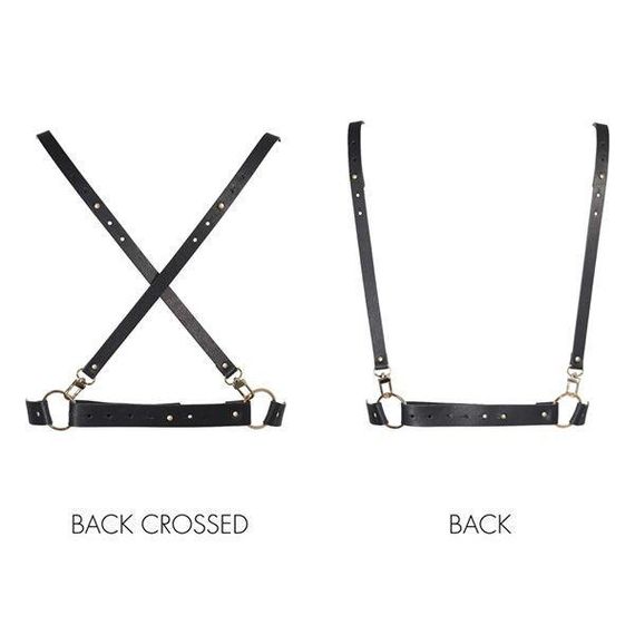 Портупея Bijoux Indiscrets MAZE - X Harness Black, екошкіра | Зображення 1