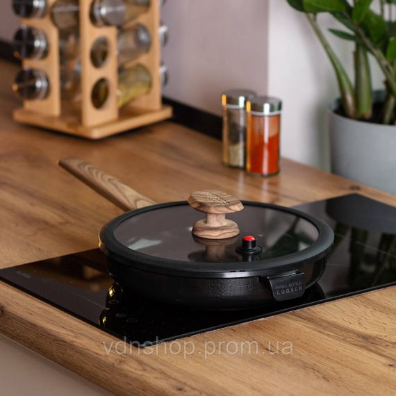 Алюминиевая сковорода с керамическим антипригарным покрытием 1.8 л Ø 24 см черная MGC HP-4-457B | Зображення 7