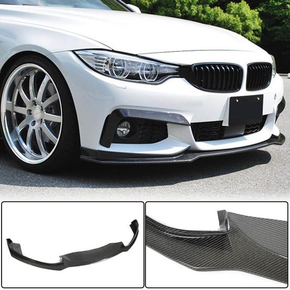 Накладка на передній бампер Lip V1 (для M-Sport, Карбон) для BMW 4 серія F-32 2012-2020 рр