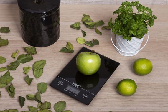 Ваги кухонні електронні Adler AD 3138 чорні до 5 кг зі скляною платформою | Зображення 3