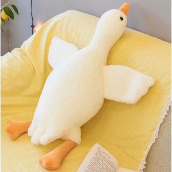 Гігантська м'яка плюшева іграшка Гусь-обіймусь 110 см білий подушка Гусь-обіймашка | Зображення 4