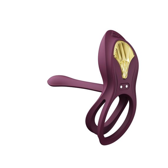 Смарт-эрекционное кольцо Zalo - BAYEK Velvet Purple, двойное с вводимой частью, пульт ДУ Sex Aura | Зображення 2