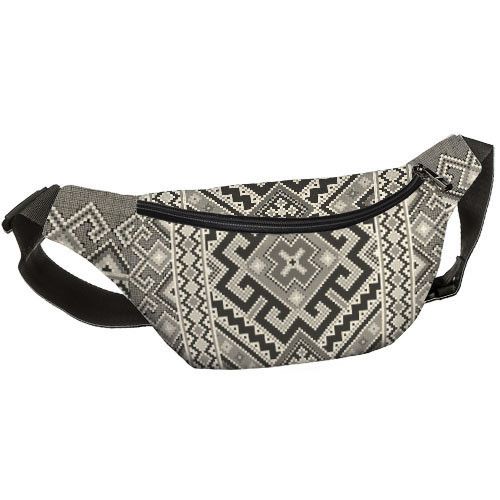 Сумка на пояс бананка Bumbag Орнамент 27x16 см (BB_UKR001_BL) | Зображення 1