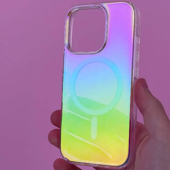Чохол TPU Galaxy Sparkle (MagFit) для Apple iPhone 15 (6.1") Chroma+Glitter | Зображення 2