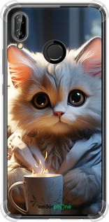 Чохол на Huawei P20 Lite Білий кіт "5646sp-1410-2448"