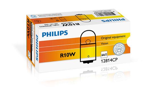 Указательная лампа накаливания PHILIPS 12814CP R10W 12V 10W BA15s | Зображення 1