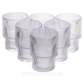 Набір скляних стаканів 6 (шт) 200 (мл) з товстого скла Yiwu HP-19-178-4