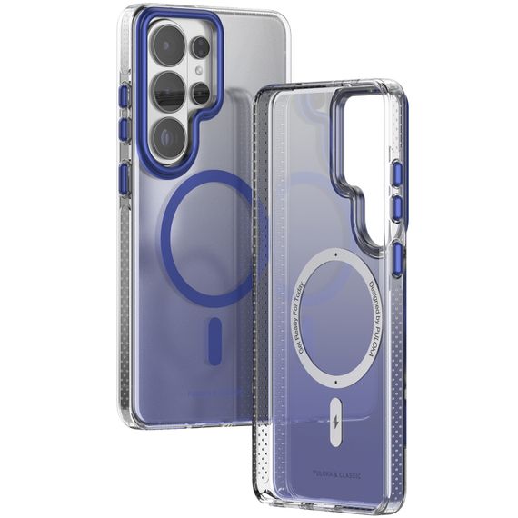 Чохол TPU+PC Puloka Resplendent with Magnetic Fit для Samsung Galaxy S25 Ultra Blue | Зображення 1