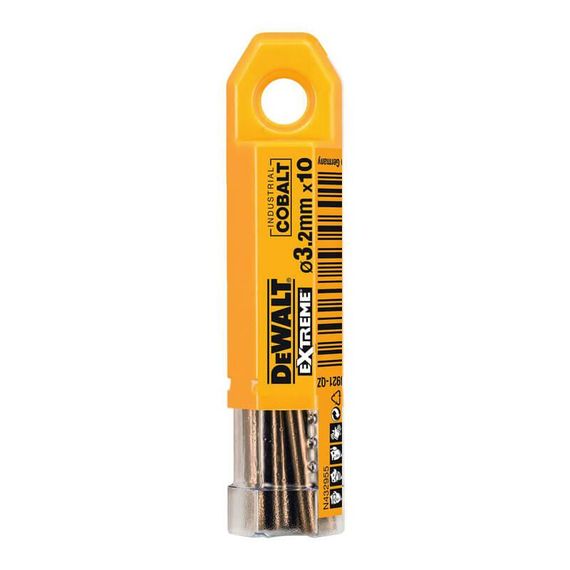 Свердло по металу 3,2мм EXTREME Industrial Cobalt 10шт DeWALT DT4921