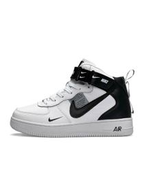 Зимові жіночі кросівки  Air Force 1 Utility High White Black Fur, В'єтнам