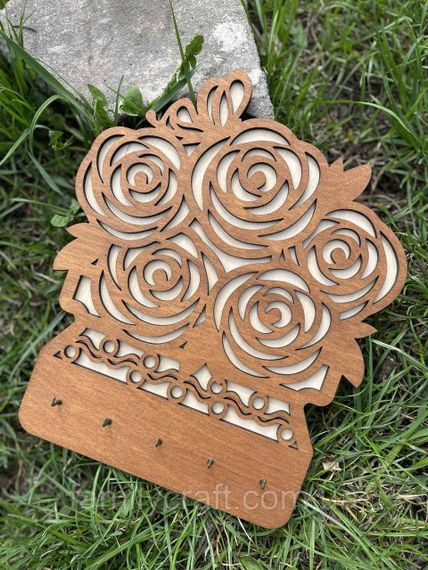 Настенная ключница из дерева Деревянный органайзер для ключей Держатель для хранения Персонализация | Зображення 8