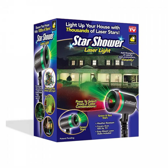 Проектор зоряний для дому та вулиці, Проектор Star Shower laser light   знижка | Зображення 9